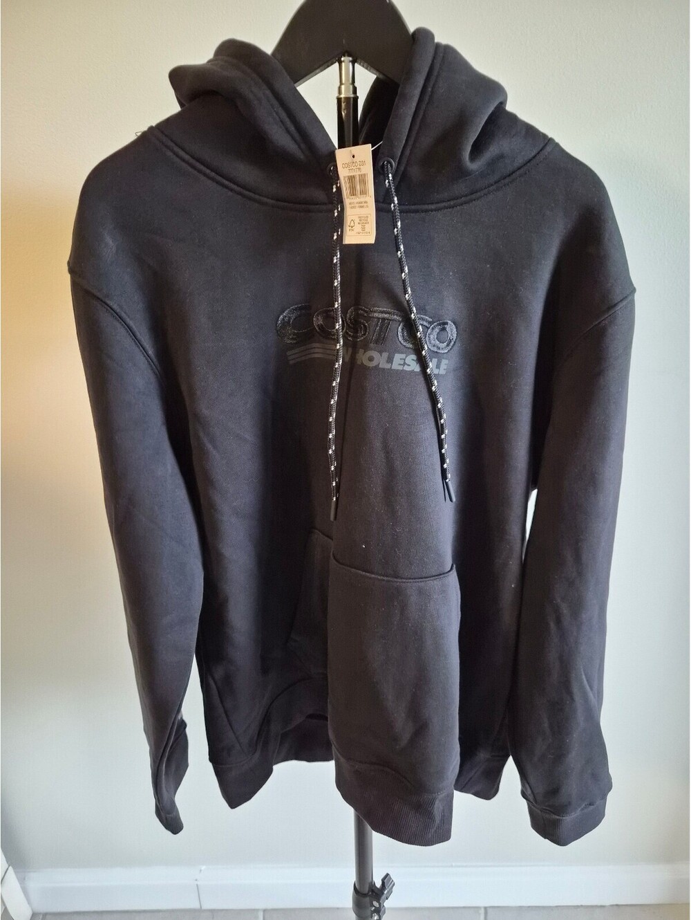 Supreme Black Pullover Hoodie with Logo 0233
